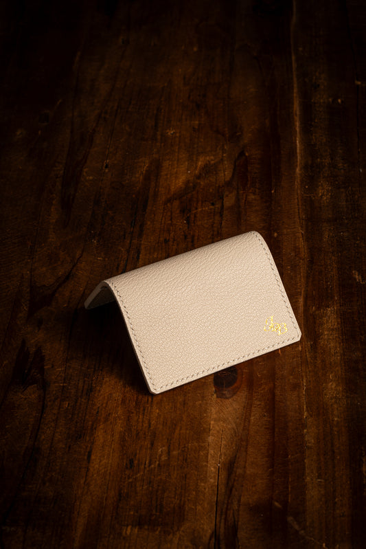 Folding Cardholder - Ivory Chèvre