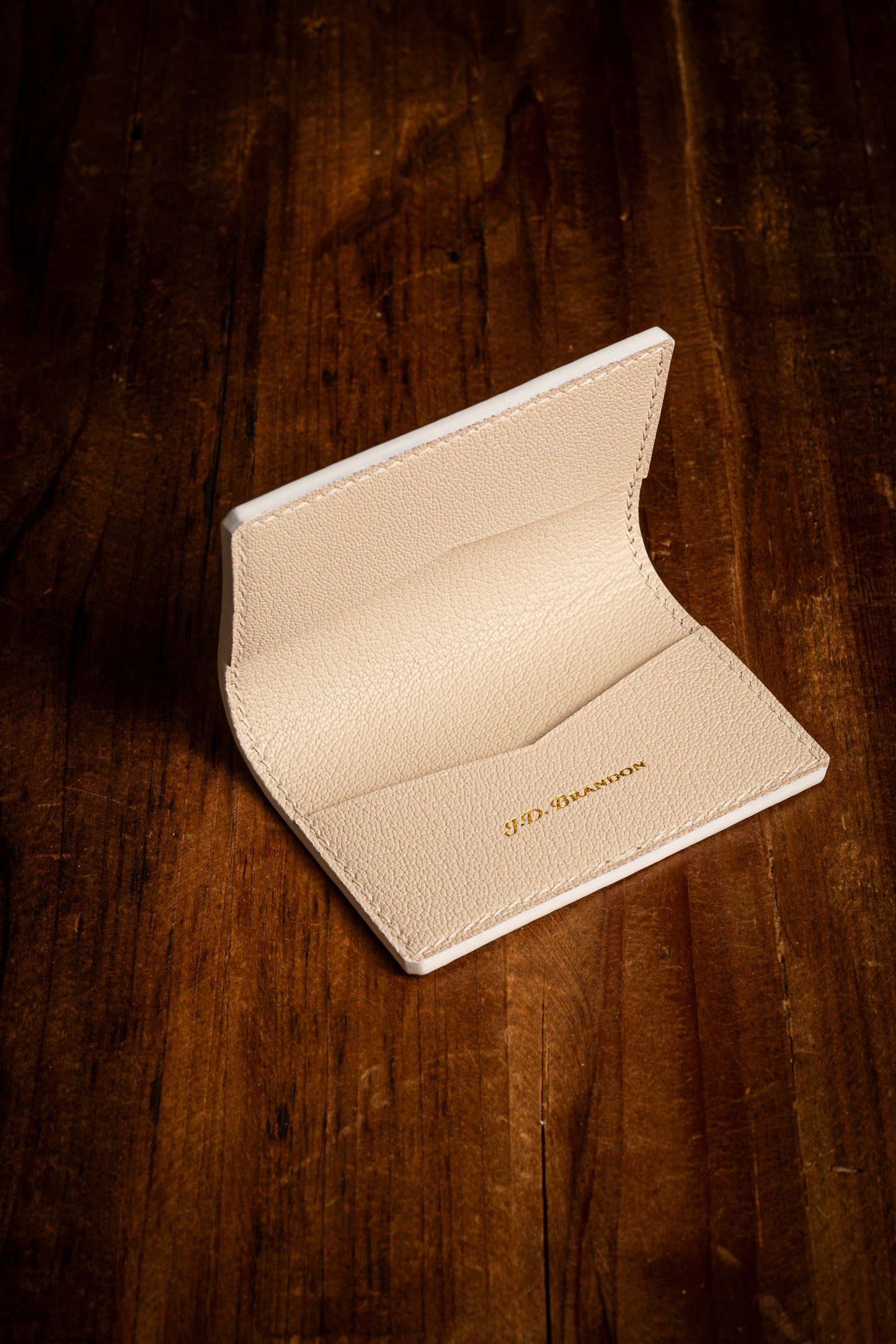 Folding Cardholder - Ivory Chèvre